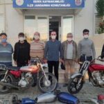 Serikte 7 motosikleti çaldığı iddia edilen 2 kişi yakalandı