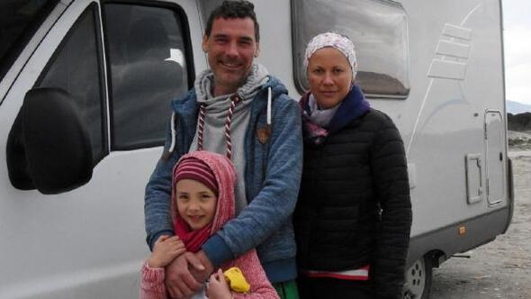 Alman ailenin karavanla Türkiyede kış tatili