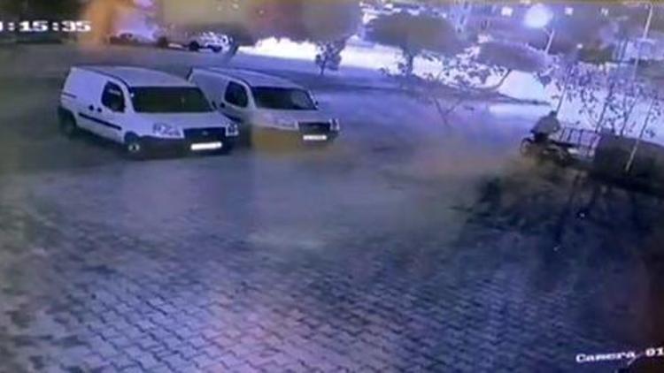 Motosiklet hırsızlığı kamerada