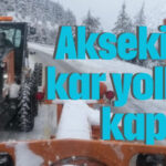 Akseki'de kar yolları kapadı