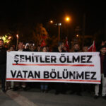 Antalya şehitler için yürüdü