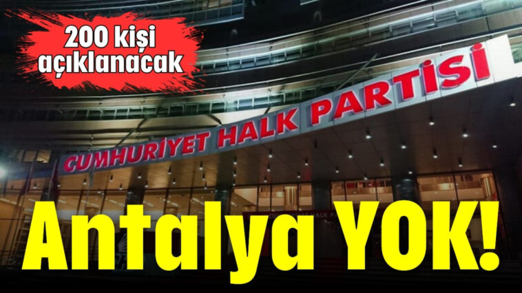 Antalya yok!