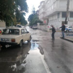 Cadde çarpışan oto pistine döndü