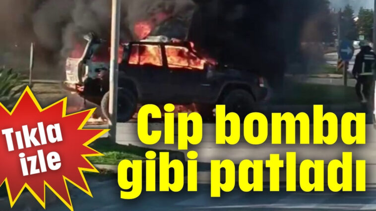 Cip, bomba gibi patladı, o anlar kameraya yansıdı