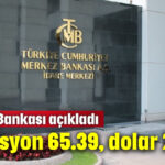 Enflasyon 65.39, dolar 24.82