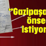 "Gazipaşa'da ön seçim istiyoruz"
