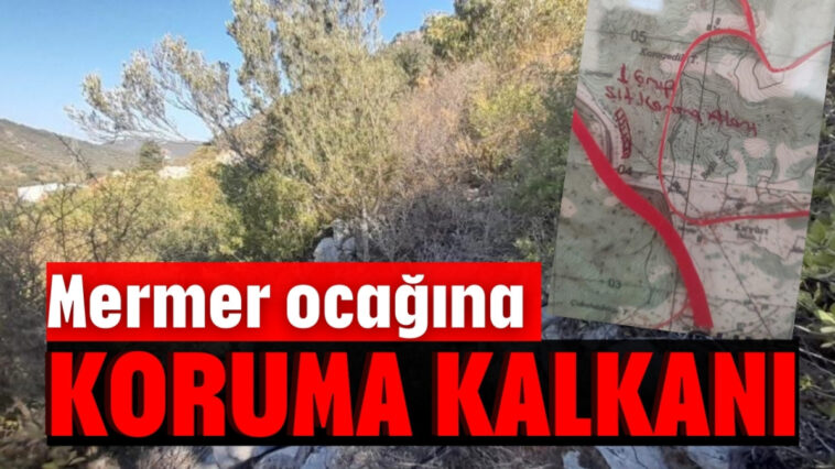 Mermer ocağına koruma kalkanı