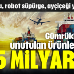 Gümrüklerde unutulan ürünler 2,5 milyar kazandırdı