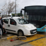 Kepez'de korkutan kaza