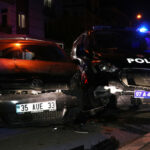 Kepez'deki kazada polis memuru ucuz atlattı