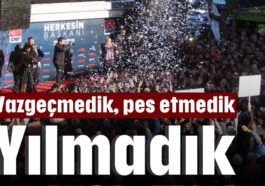 'Vazgeçmedik, pes etmedik, yılmadık'