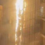 Restoran bacasında başlayıp binaya yayılan yangın söndürüldü