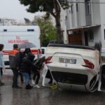Otomobil takla attı, sürücü yaralandı