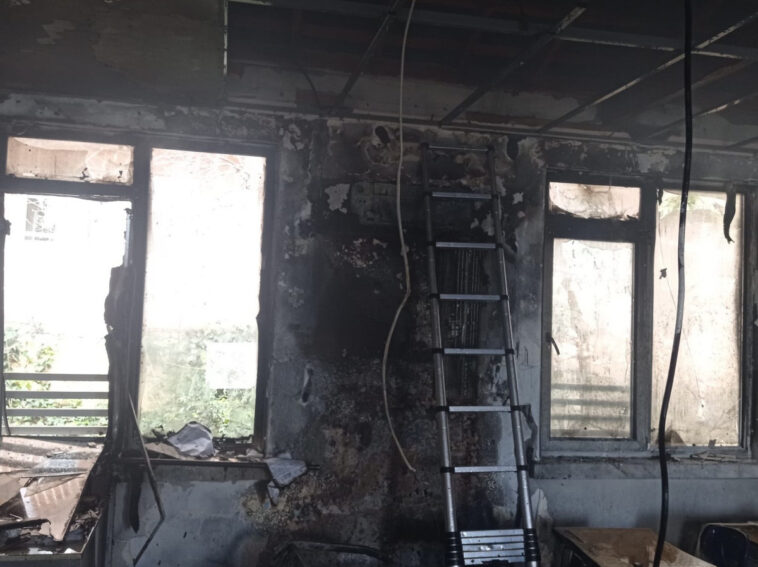 Alanya'da özel kolejde yangın paniği yaşandı