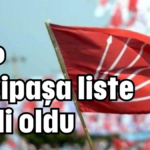 CHP Gazipaşa listesi belli oldu
