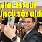 Gençler istedi Tütüncü söz aldı