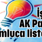 İşte Ak Parti Kumluca listesi