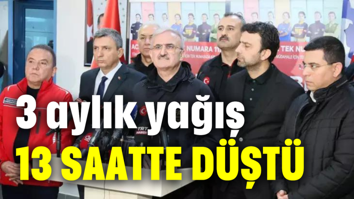 Kepez’e 3 aylık yağış 13 saatte düştü!