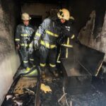 Çocuk odasında çıkan yangını itfaiye söndürdü