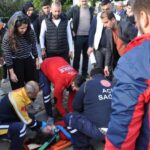 Kamyonetin çarptığı öğrenci yaralandı