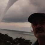 Antalyada denizdeki hortum kamerada