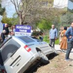 Aracın çarptığı kadın yaralandı