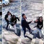 Akılalmaz olay Koşarak kızın sırtına vurup, yere düşürdü