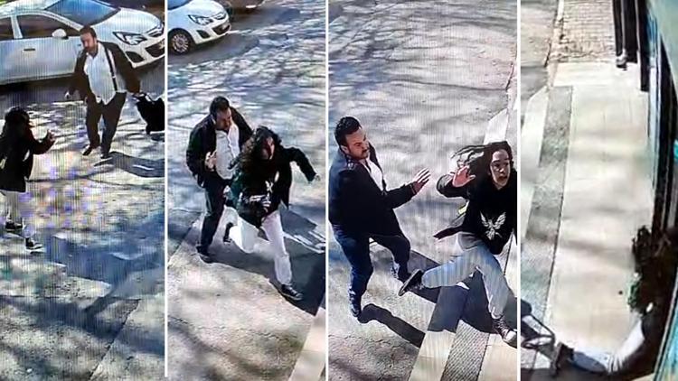 Sokakta kız çocuğunun sırtına vurup yere düşürdü