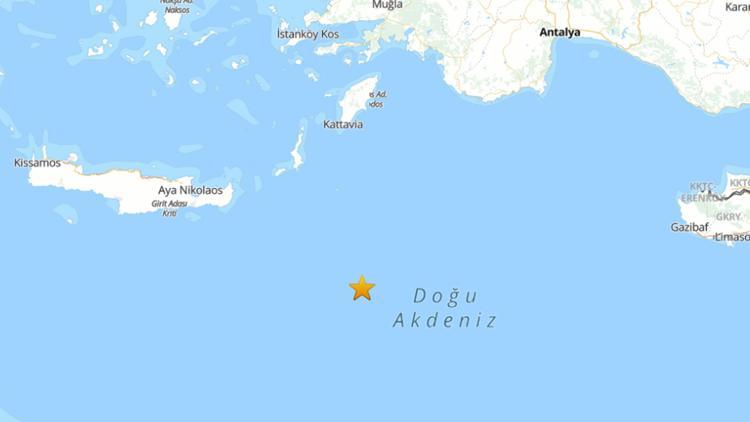 Akdenizde 4.2 büyüklüğünde deprem