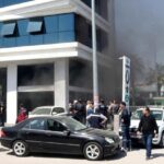 Otomobil tamir bakım servisinde yangın