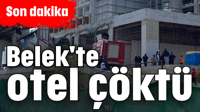 Belek'te otel çöktü