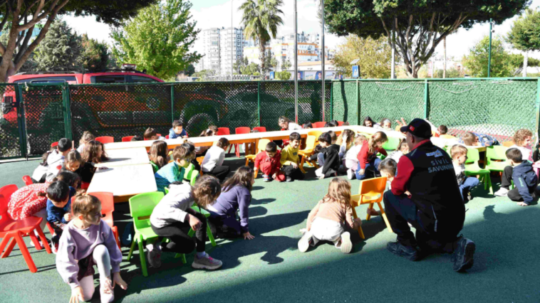 Konyaaltı'nın minikleri deprem tatbikatına katıldı