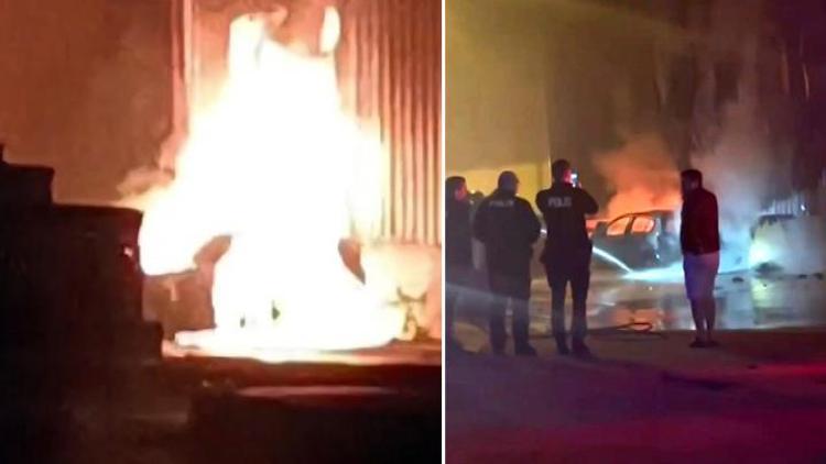 Antalyada korkunç kaza Duvara çarpan otomobil alev aldı: Sürücü hayatını kaybetti