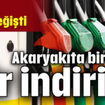 Akaryakıta bir zam bir indirim