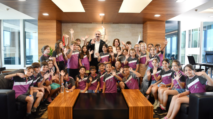 Başkan Kotan'dan çocuklara: Sizler artık belediyemizin müfettişlerisiniz