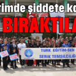 Eğitimde şiddete karşı İŞ BIRAKTILAR
