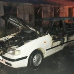 Gazipaşa'da seyir halindeki otomobilde yangın çıktı