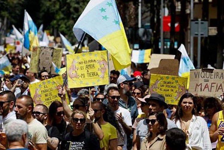 KANARYA ADALARI TURİZMİ PROTESTO EDİYOR