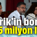 Serik'in borcu 675 milyon lira