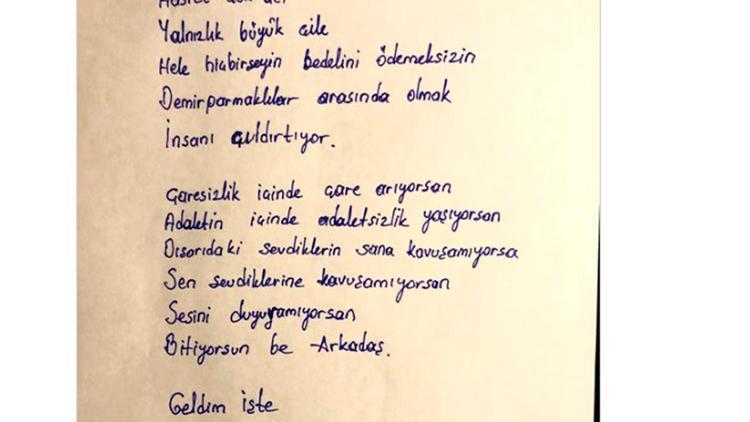 Cezaevindeki Başkan Kocagözden mektup