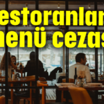 Restoranlara menü cezası