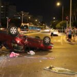 Takla atan otomobilde burunları bile kanamadı