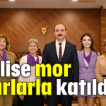 Meclise mor fularlarla katıldılar