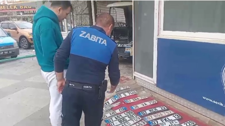 Serik'te kayıp plaka denetimi