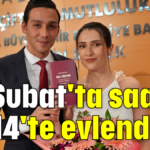 14 Şubat'ta saat 14.14'te evlendiler