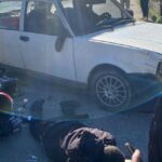 Otomobille çarpışan motosikletli yaralandı