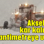 Akseki'de kar kalınlığı 25 santimetreye ulaştı