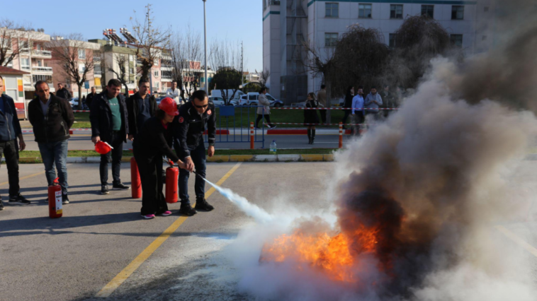 Kepez personeline yangın eğitimi