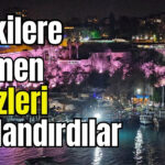 Tepkilere rağmen falezleri ışıklandırdılar