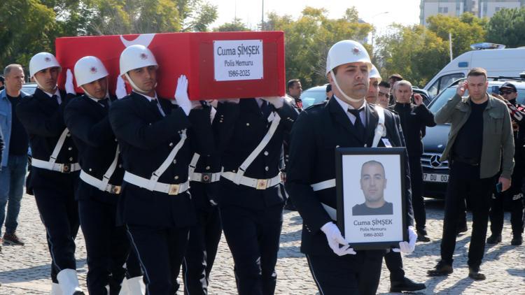 Motosiklet kazasında hayatını kaybeden polis memuru için tören